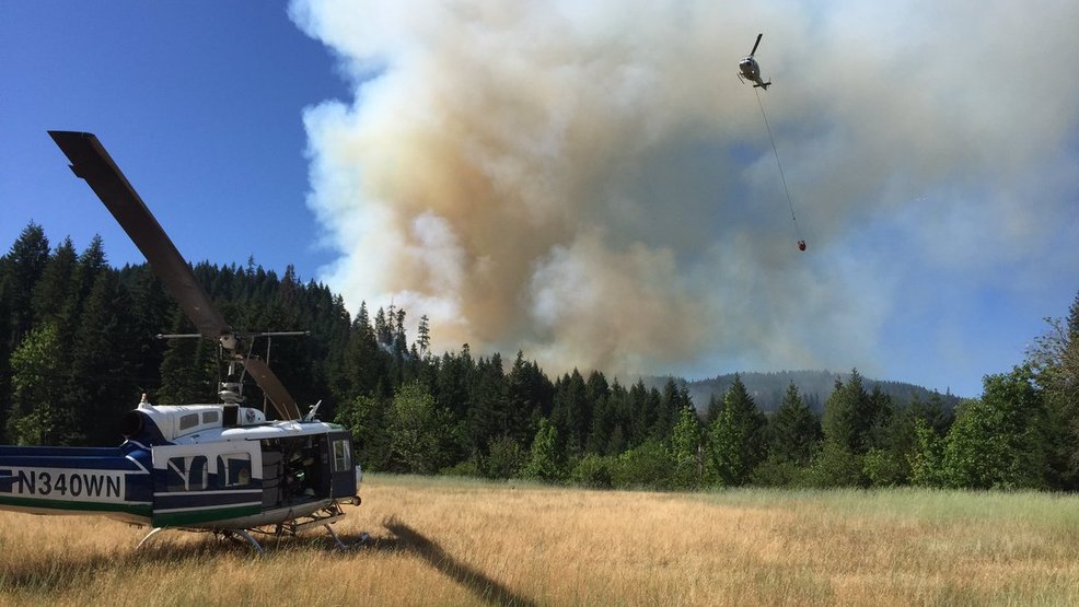 Dry Creek fire grows to 500 acres overnight near White Salmon KATU
