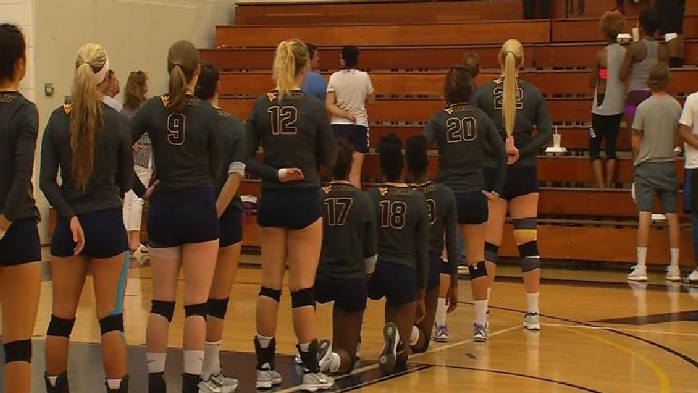 West Virginia Tech Volleyball Players Kneel During National Anthem Wchs