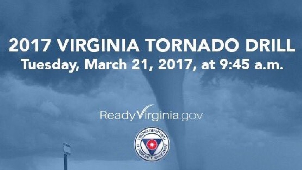Statewide tornado drill scheduled for 945 a.m. WSET