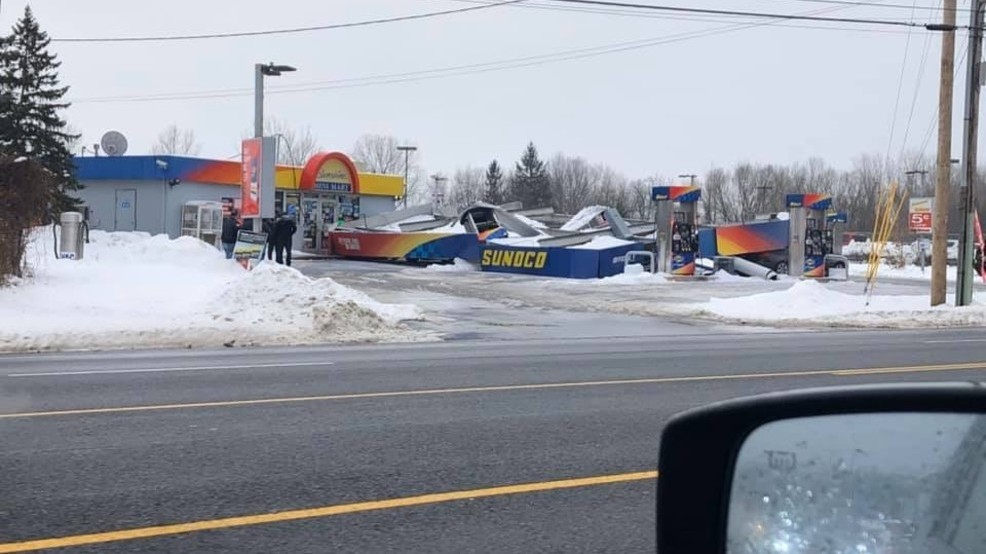 Sunoco gas station canopy collapses in NY State, no injuries reported