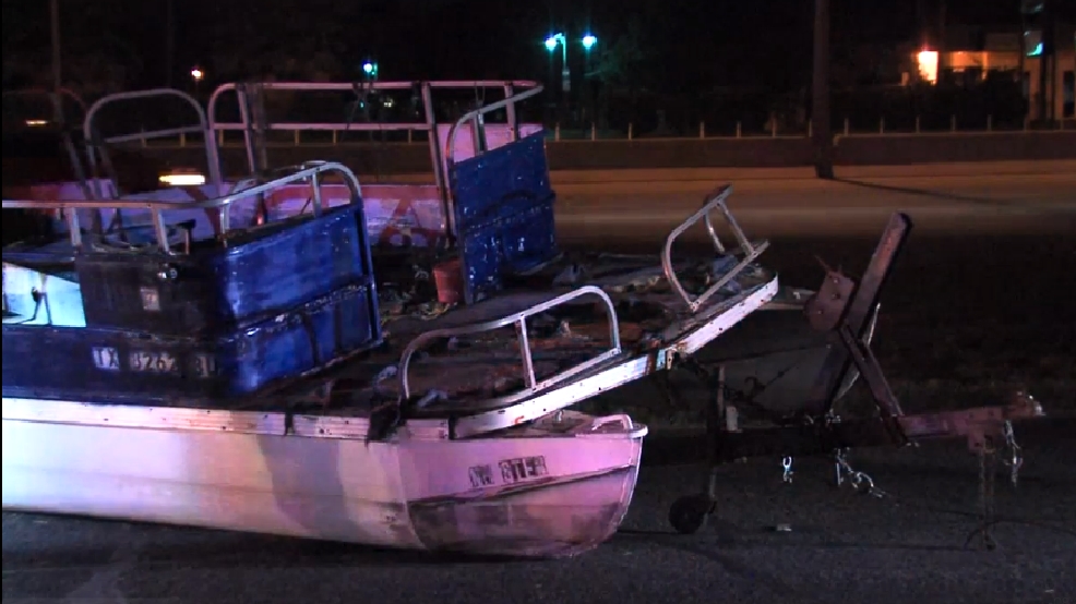 Driver's car explodes after crashing into boat WOAI