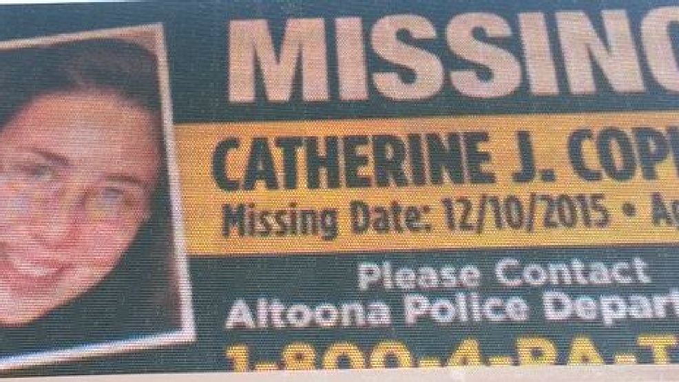 Billboards display information about missing Blair County woman WJAC