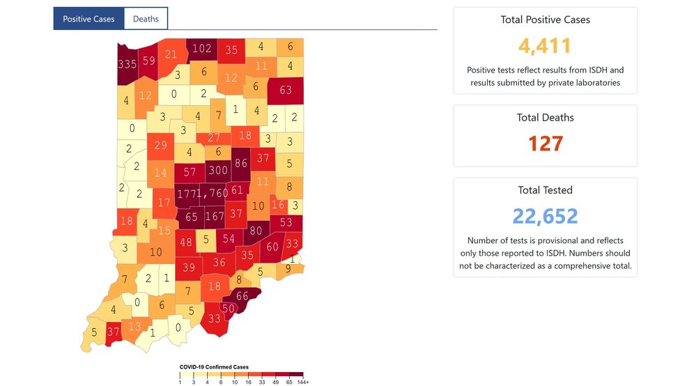 ISDH confirms 464 more cases of COVID19 in Indiana, 11 more deaths WSBT