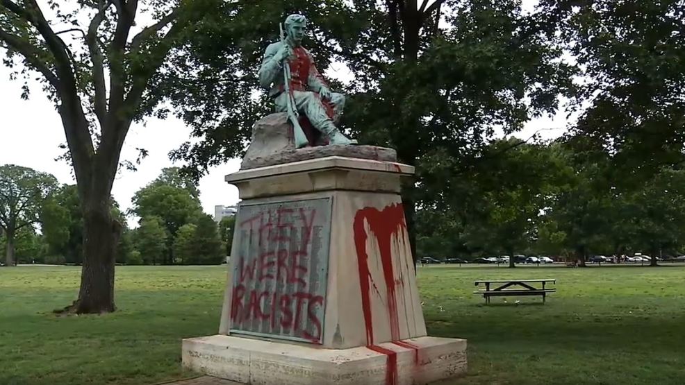 'They were racists' Confederate statue vandalized in Nashville's