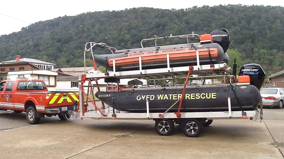 Glasgow Volunteer Fire Department gets new boat trailer to assist with